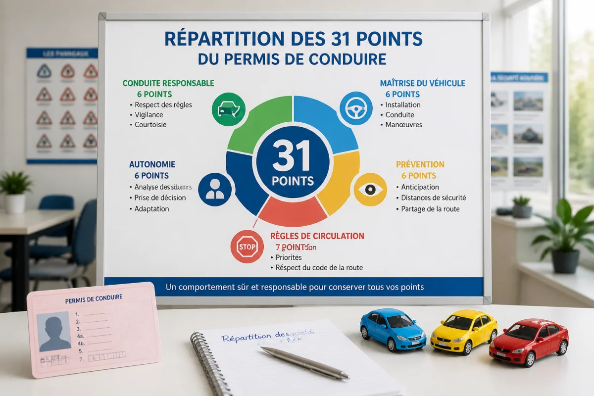 combien de point pour avoir le permis